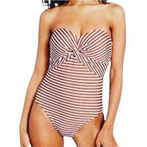 Kona Sol Twist Bandeau Piece Swimsuit Size Large NWOT